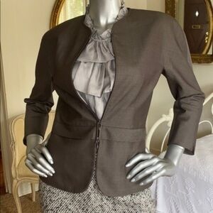 MARLOWE Italy Brown Wool Silk Jacket 2